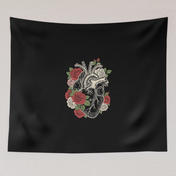 Item preview, Anatomical Heart Roses Gothic Medical Biology Human designed and sold by PopStars1993.