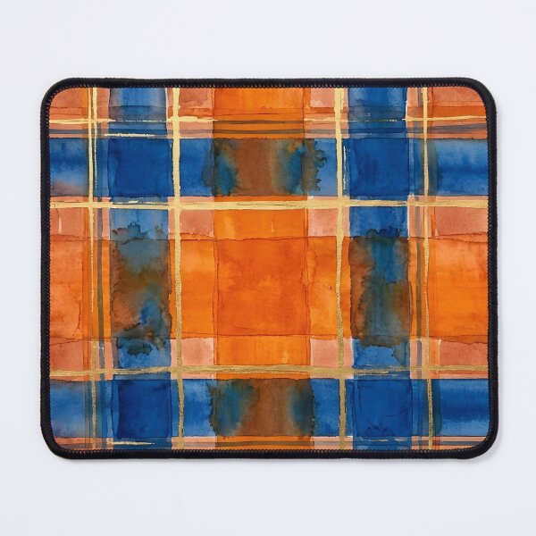 Item preview, Blue Orange Plaid Pattern  designed and sold by GraphicsClub.