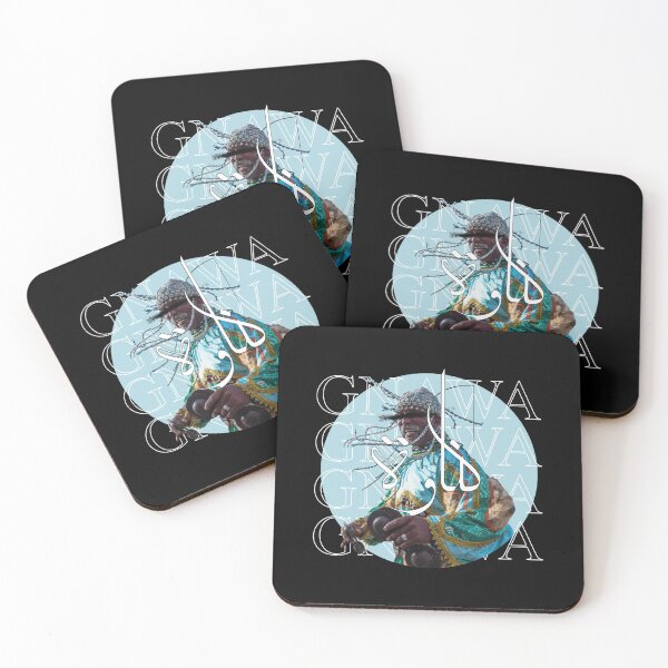 Item preview, gnawa festival essaouira morocco with arabic writing light blue desgin designed and sold by Oxery.