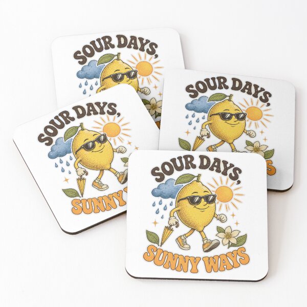 Item preview, Sour Days Sunny Ways Funny Retro Lemon  designed and sold by JerdbordinShop.