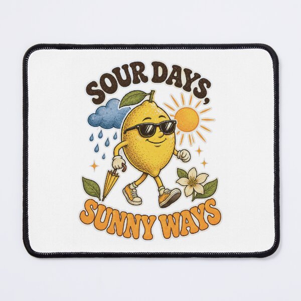 Item preview, Sour Days Sunny Ways Funny Retro Lemon designed and sold by JerdbordinShop.