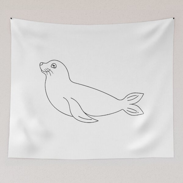 Item preview, Regalo de Foca Elegant 1 Line Art designed and sold by OneLine Studio.