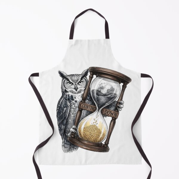 Item preview, Counting Down - Wise Owl Hourglass Watercolor Art designed and sold by SoulPT.
