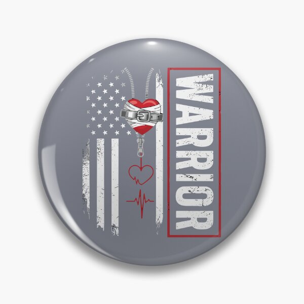 Item preview, Warrior Heart Survivor Open Heart Surgery Awareness Patriotic designed and sold by SofiBlair.