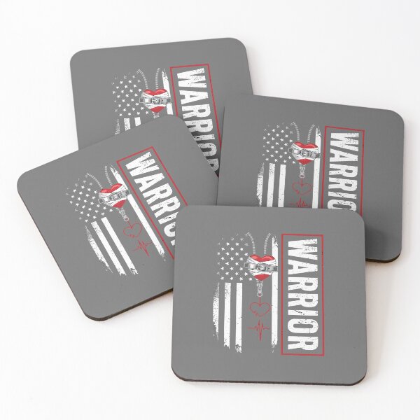 Item preview, Warrior Heart Survivor Open Heart Surgery Awareness Patriotic designed and sold by SofiBlair.