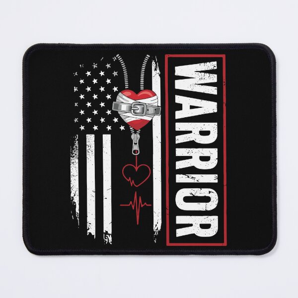 Item preview, Warrior Heart Survivor Open Heart Surgery Awareness Patriotic designed and sold by SofiBlair.