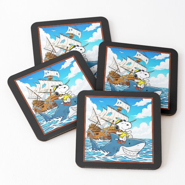 Item preview, Snoopy Shark Rider Ocean Pirate Ship designed and sold by NovaNeal.