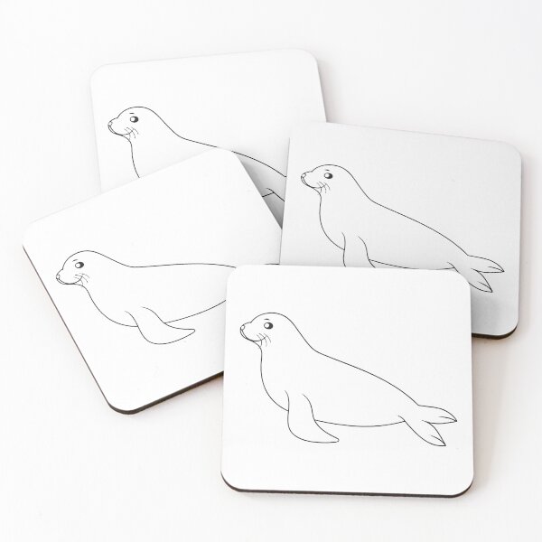 Item preview, Regalo de Foca Elegant 2 Line Art designed and sold by OneLine Studio.