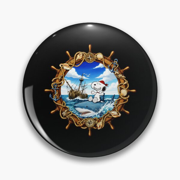 Item preview, Snoopy Pirate Shark Nautical Ocean Adventure designed and sold by NovaNeal.