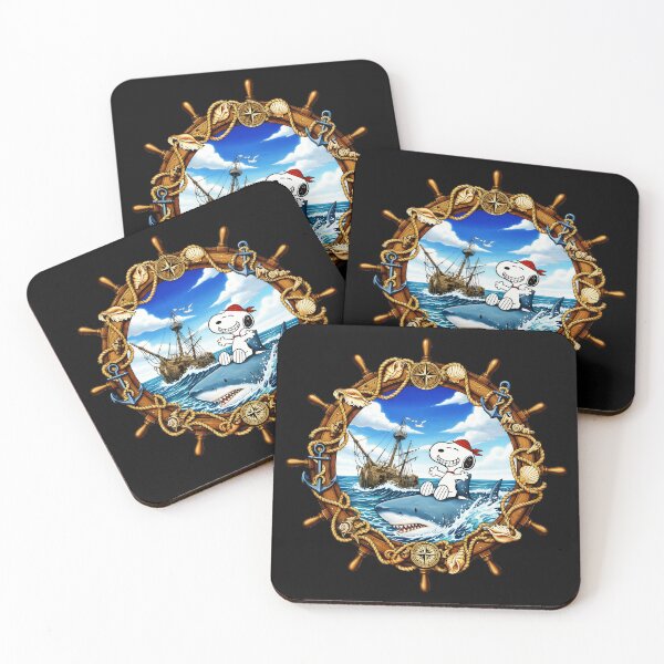 Item preview, Snoopy Pirate Shark Nautical Ocean Adventure designed and sold by NovaNeal.
