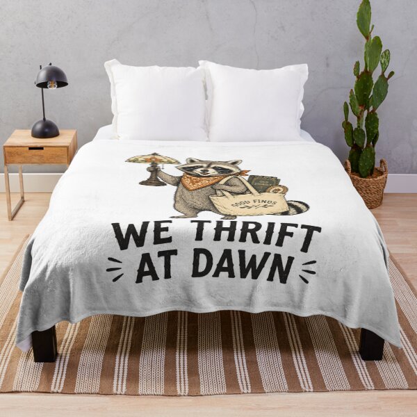 Item preview, We Thrift At Dawn Funny Raccoon designed and sold by GanusTom.