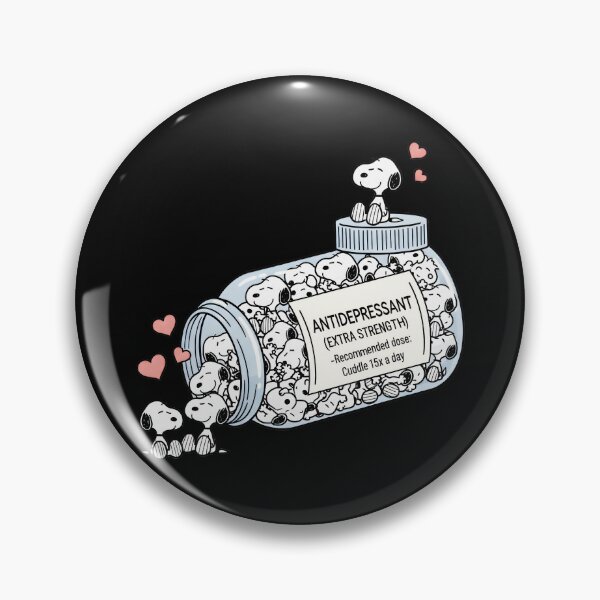 Item preview, Antidepressant (Extra Strength) -Recommended Dose: Cuddle 15x A Day Snoopy Peanuts Mental Wellness designed and sold by NovaNeal.