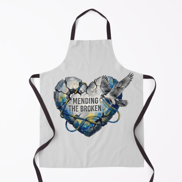 Item preview, Mending The Broken - Resilient Falcon and Heart Watercolor Art designed and sold by SoulPT.