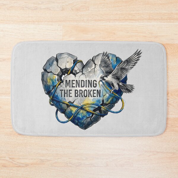 Item preview, Mending The Broken - Resilient Falcon and Heart Watercolor Art designed and sold by SoulPT.