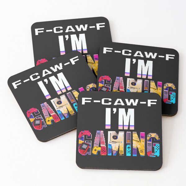 Item preview, F Cawf I’m Gaming Pixel Art T-Shirt – Funny Retro Gamer Meme Tee designed and sold by GiftLore Studio.