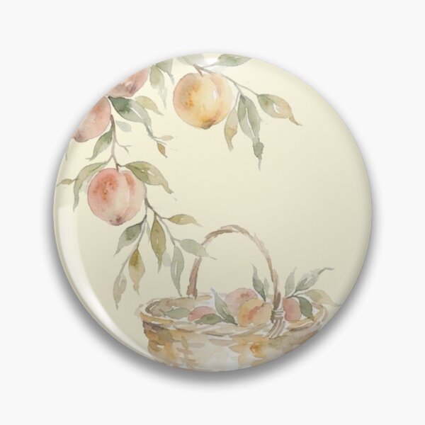 Item preview, "End of Summer" Limited Collection Peach Harvest Watercolor Art designed and sold by GrabaHuk.