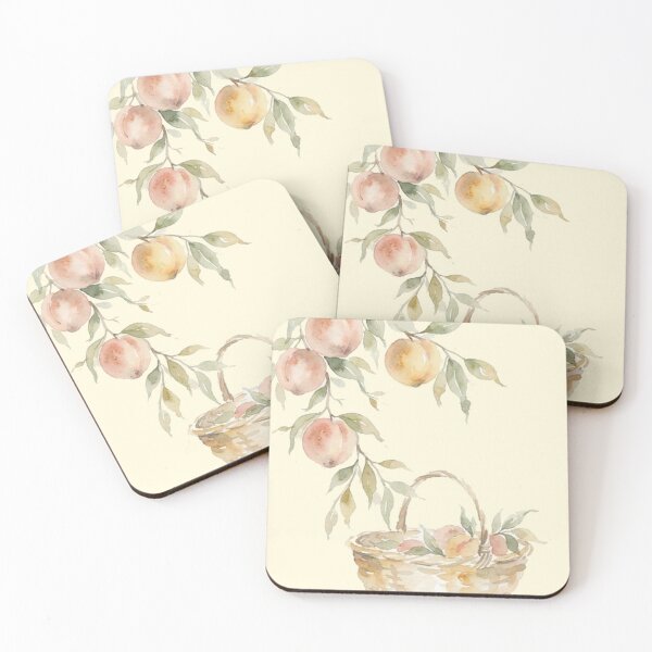Item preview, "End of Summer" Limited Collection Peach Harvest Watercolor Art designed and sold by GrabaHuk.