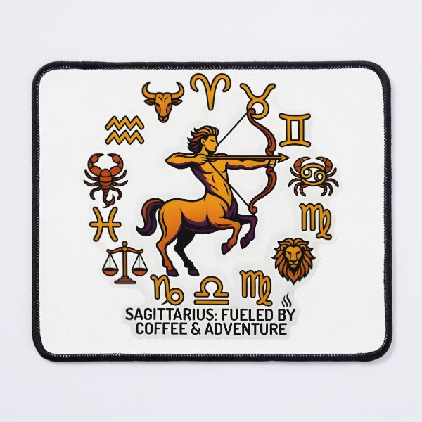 Item preview, Sagittarius Fueled By Coffee Adventure designed and sold by Zodiac Celestial Art.