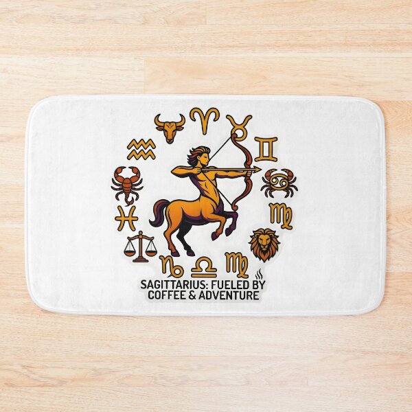 Item preview, Sagittarius Fueled By Coffee Adventure designed and sold by Zodiac Celestial Art.