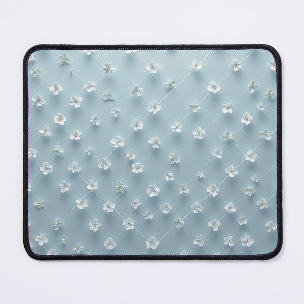 Item preview, Soft Blue Tiny Floral Mesh Pattern designed and sold by IntelliMindDesigns.