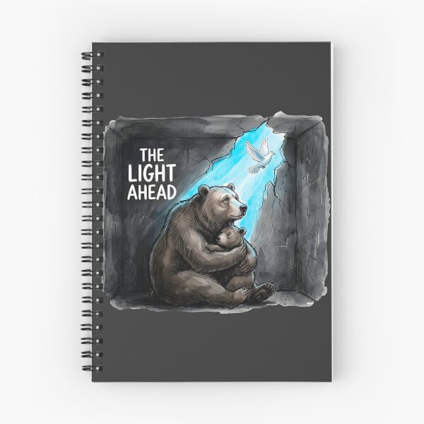 Item preview, The Light Ahead - Hopeful Bears and Dove Watercolor Art designed and sold by SoulPT.
