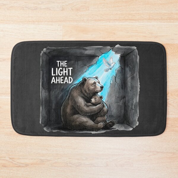 Item preview, The Light Ahead - Hopeful Bears and Dove Watercolor Art designed and sold by SoulPT.