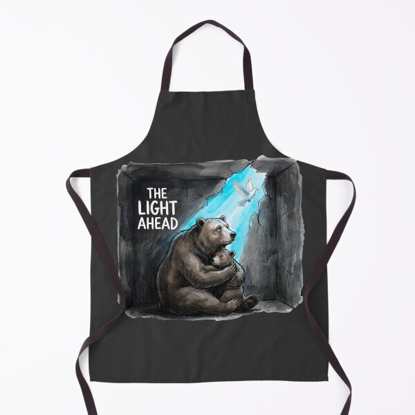 Item preview, The Light Ahead - Hopeful Bears and Dove Watercolor Art designed and sold by SoulPT.
