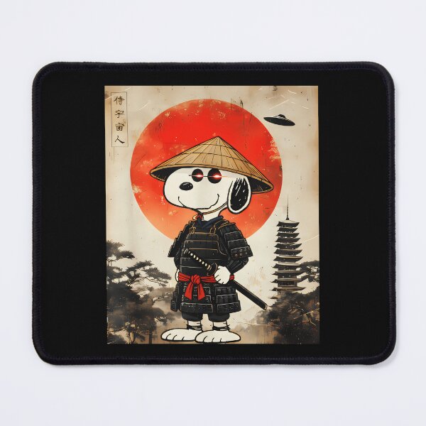 Item preview, Samurai Alien Snoopy Japanese Warrior Peanuts UFO Fan designed and sold by NovaNeal.