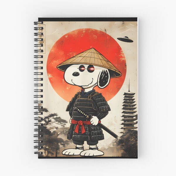 Item preview, Samurai Alien Snoopy Japanese Warrior Peanuts UFO Fan designed and sold by NovaNeal.