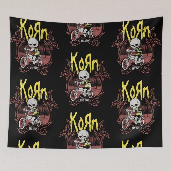 Item preview, Korn Nu Metal Band Skeleton Bike Ride Vintage Rock designed and sold by Petra Barišić.