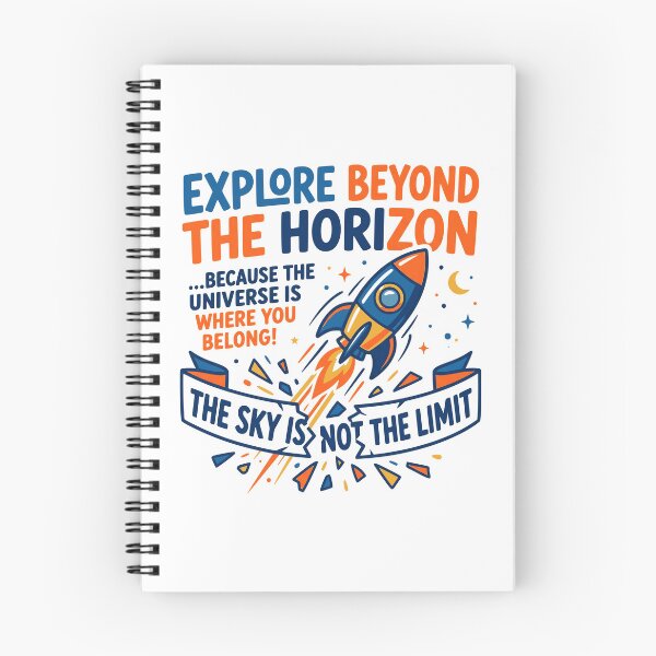 Item preview, Explore Beyond The Horizon - Rocket Launch Motivational Illustration designed and sold by Sekla-Studio.