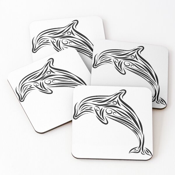 Item preview, Y2K Minimal Dolphin Tattoo Design designed and sold by curethecat.