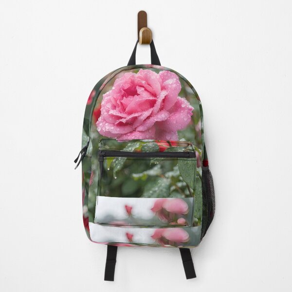 Item preview, Rain-Kissed Pink Rose in Full Bloom – Naive Realism Botanical Art designed and sold by hakikatm.