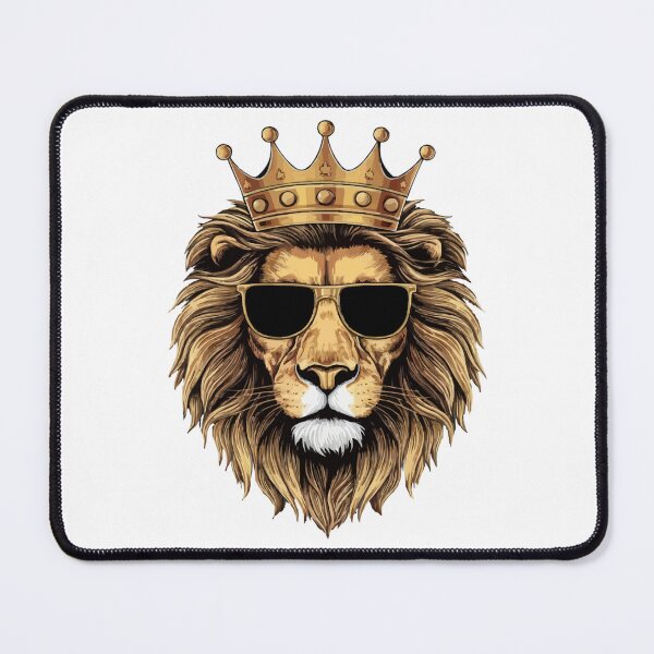 Item preview, real cool lion king crown with sunglasses for lion crown lover designed and sold by thedeepart.