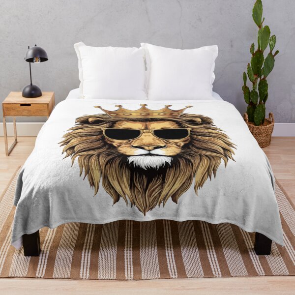 Item preview, real cool lion king crown with sunglasses for lion crown lover  designed and sold by thedeepart.
