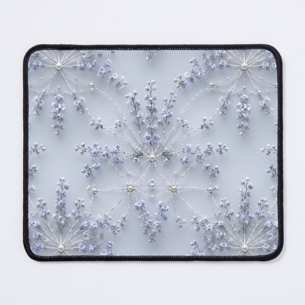 Item preview, Icy Floral Snowflake Mesh Pattern designed and sold by IntelliMindDesigns.