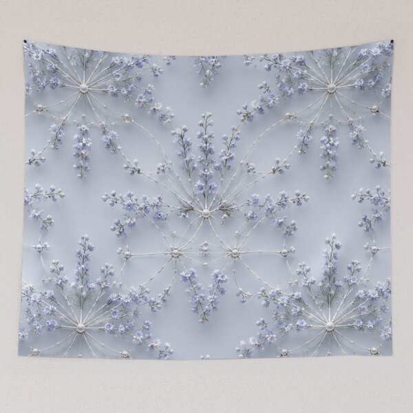 Item preview, Icy Floral Snowflake Mesh Pattern designed and sold by IntelliMindDesigns.