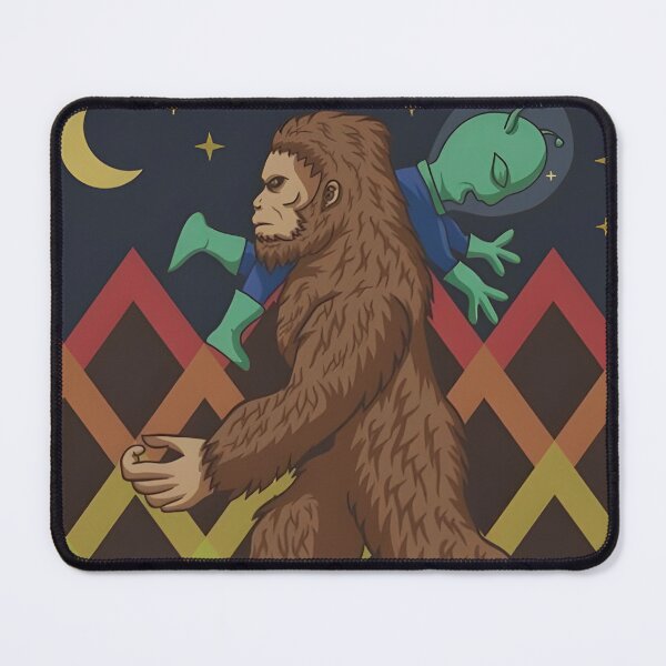 Item preview, bigfoot and alien poster designed and sold by KlingIssacs.