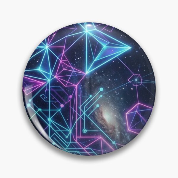 Artikelvorschau, Neon Cyber Sacred Geometry Space Network entworfen und verkauft von LUKOWEAR.