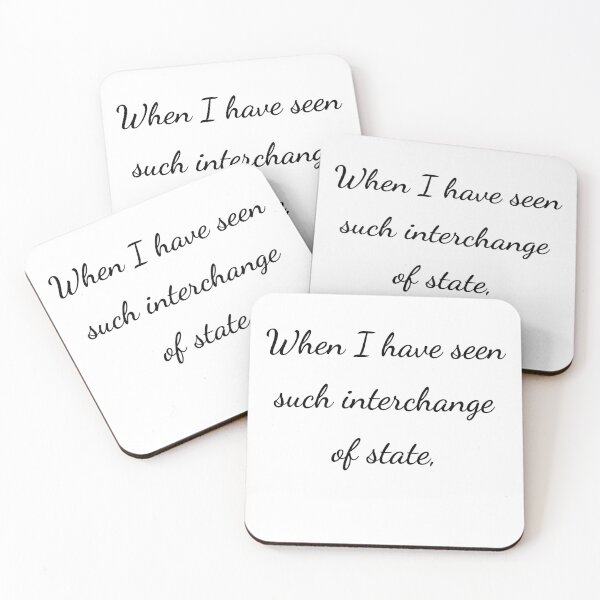 Item preview, “When I have seen such interchange of state,” - handwriting black designed and sold by ariksworld.