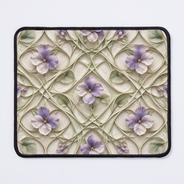 Item preview, Purple Violet Lattice Floral Pattern designed and sold by IntelliMindDesigns.
