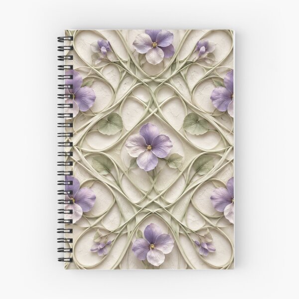 Item preview, Purple Violet Lattice Floral Pattern designed and sold by IntelliMindDesigns.