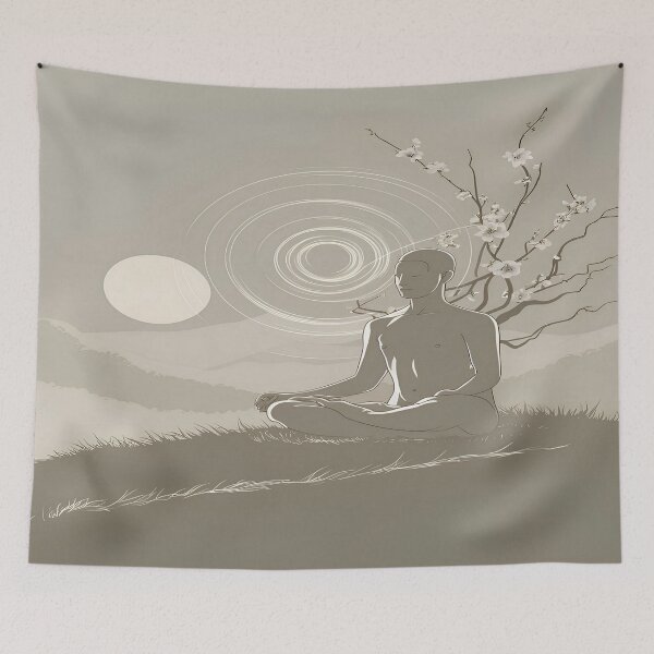 Item preview, Zen Meditation Wall Art Poster - Minimalist Nature Design for Calm & Serenity Home Decor designed and sold by Resilient Art Gallery.
