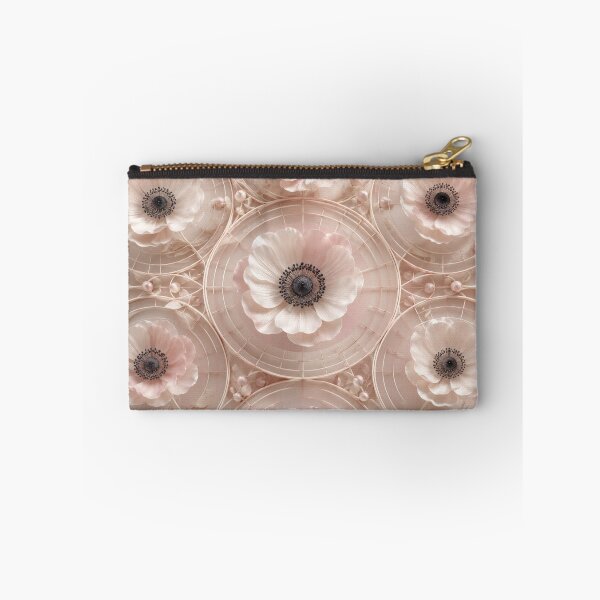 Item preview, Soft Peach Anemone Circle Pattern designed and sold by IntelliMindDesigns.