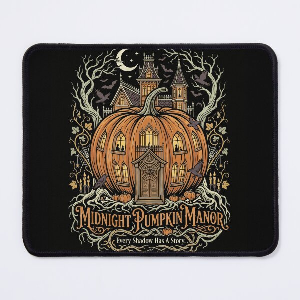 Item preview, Midnight Pumpkin Manor Halloween Artwork | Premium Spooky Design designed and sold by Amr Darwish Graphic designer.