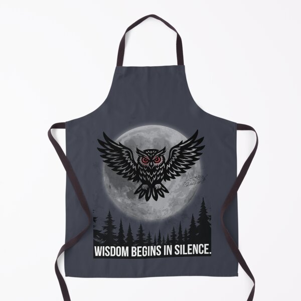 Item preview, Wisdom Begins in Silence Owl designed and sold by AhmadAnnaPrints.