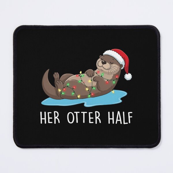 Item preview, Her Otter Half Funny Christmas - Cute Matching Couple Otter designed and sold by haitrieuic96.