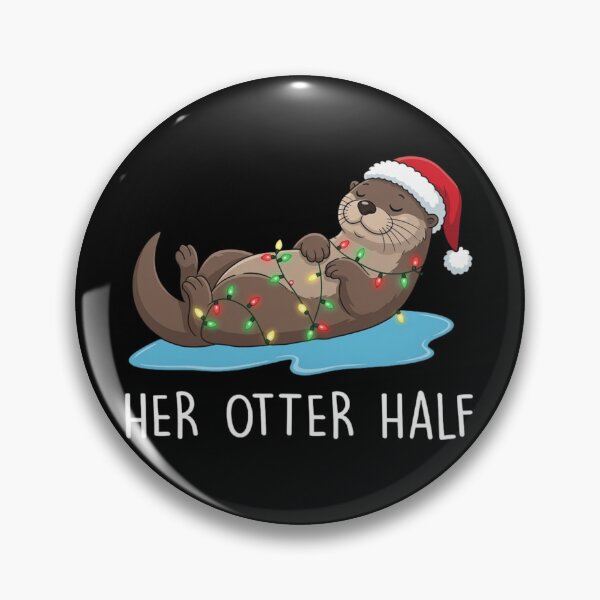 Item preview, Her Otter Half Funny Christmas - Cute Matching Couple Otter designed and sold by haitrieuic96.