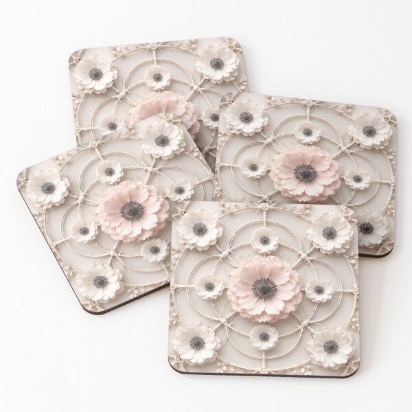 Item preview, Intricate Lace Floral Mesh Pattern designed and sold by IntelliMindDesigns.