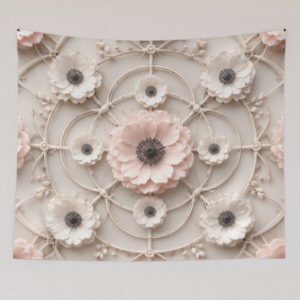 Item preview, Intricate Lace Floral Mesh Pattern designed and sold by IntelliMindDesigns.
